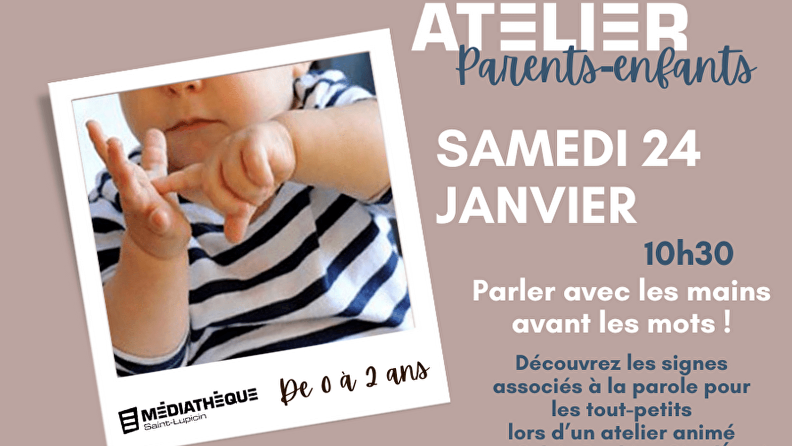 Médiathèque de Saint-Lupicin : Atelier parents-enfants