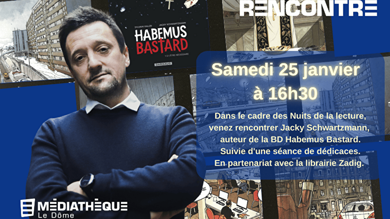 Médiathèque Le Dôme : Rencontre avec l'auteur Jacky Schwartzmann