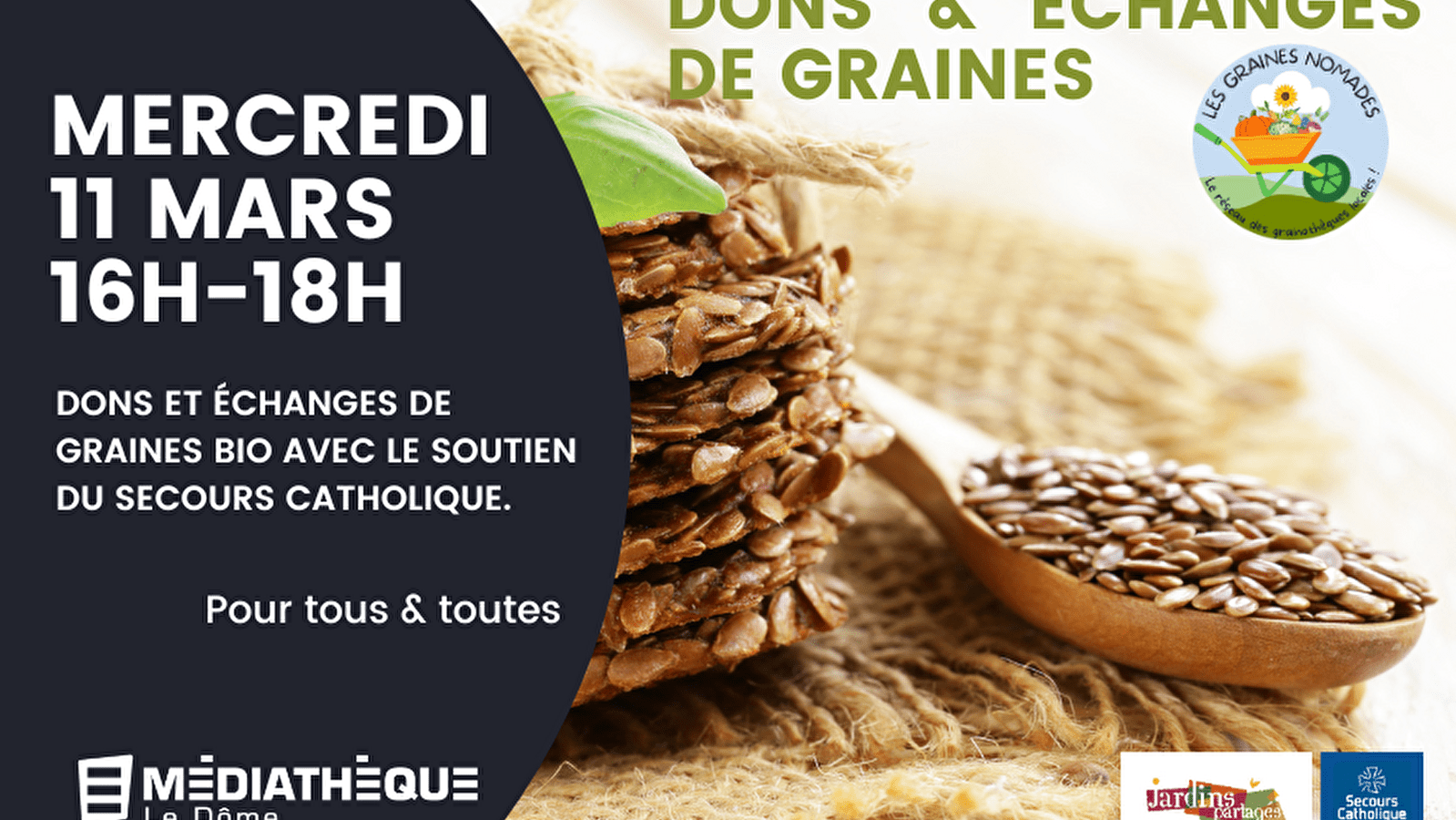 Médiathèque Le Dôme : Troc de graine