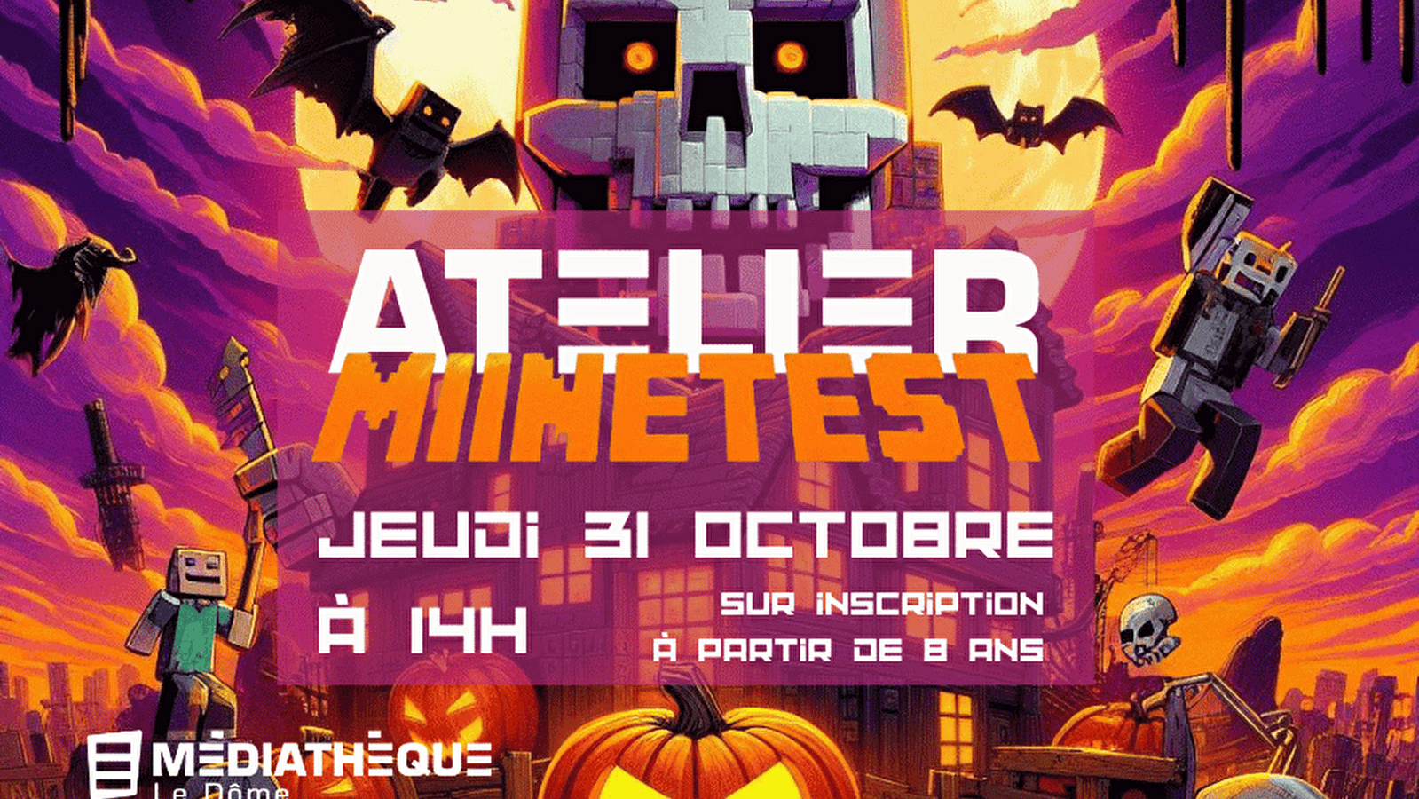 Médiathèque Le Dôme : Atelier Minetest
