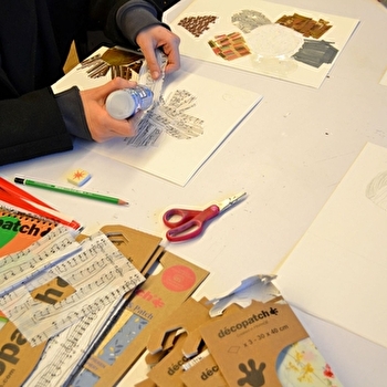 Musée de l'Abbaye - Atelier : Tableau en papiers déchirés - SAINT-CLAUDE