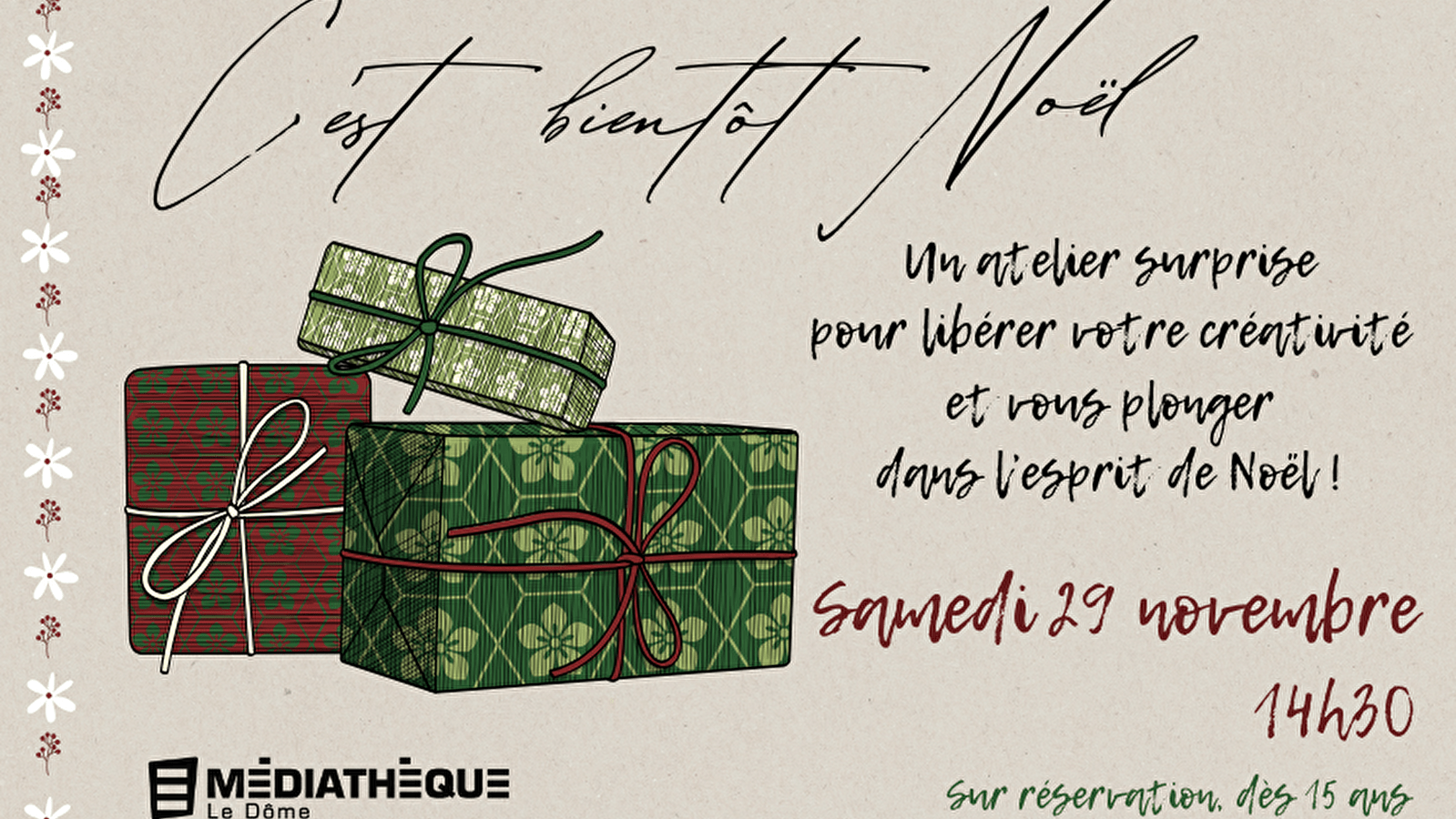 Médiathèque Le Dôme : Atelier créatif