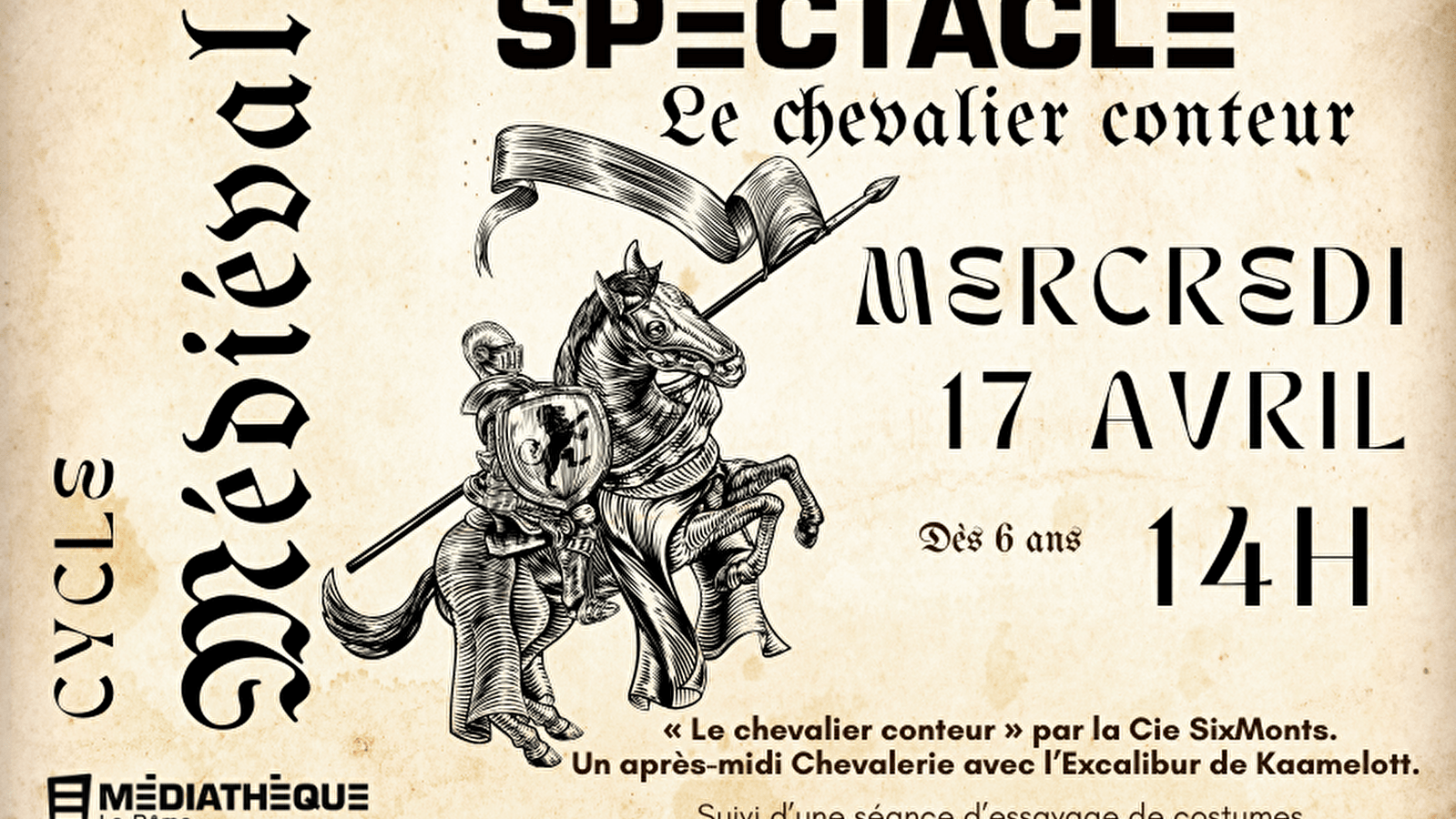 Médiathèque Le Dôme : Spectacle 'Le chevalier conteur'