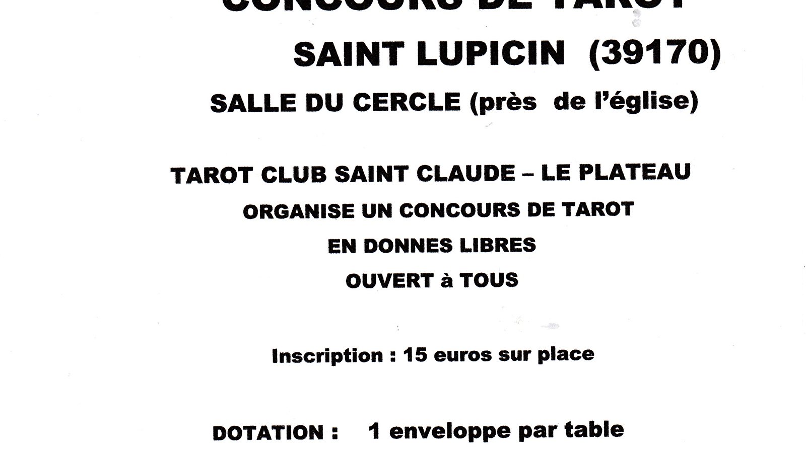 Concours de tarot
