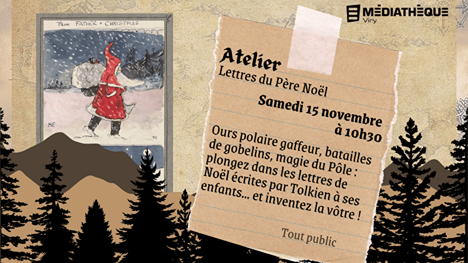 Médiathèque de Viry : Les lettres du Père Noël de Tolkien